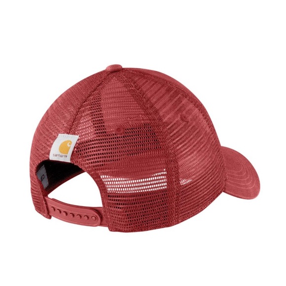 NWT Carhartt Dark Brick Red Mesh Canvas Ball Cap - Picture 2 of 3